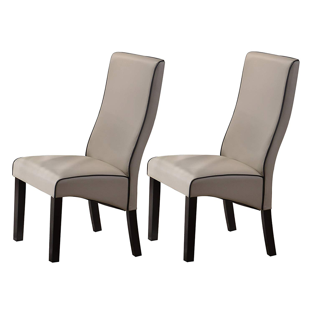 Pentam Upholstered Parson Chairs (Grey) – Set Of 2