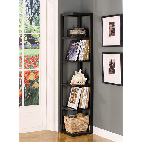 Hollis 5-Shelf Wood Bookcase