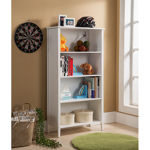 Samuel 4-Shelf Wood Bookcase