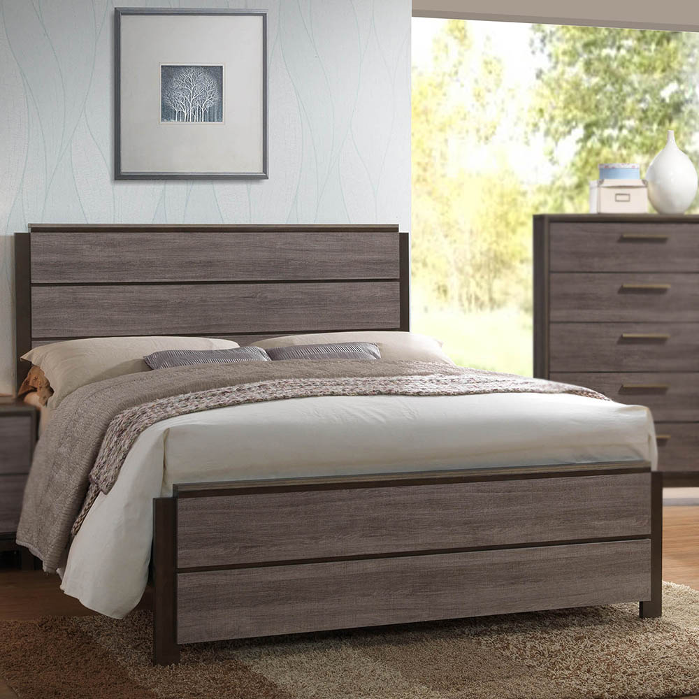 Exeter Wood Panel Bed - King/Queen