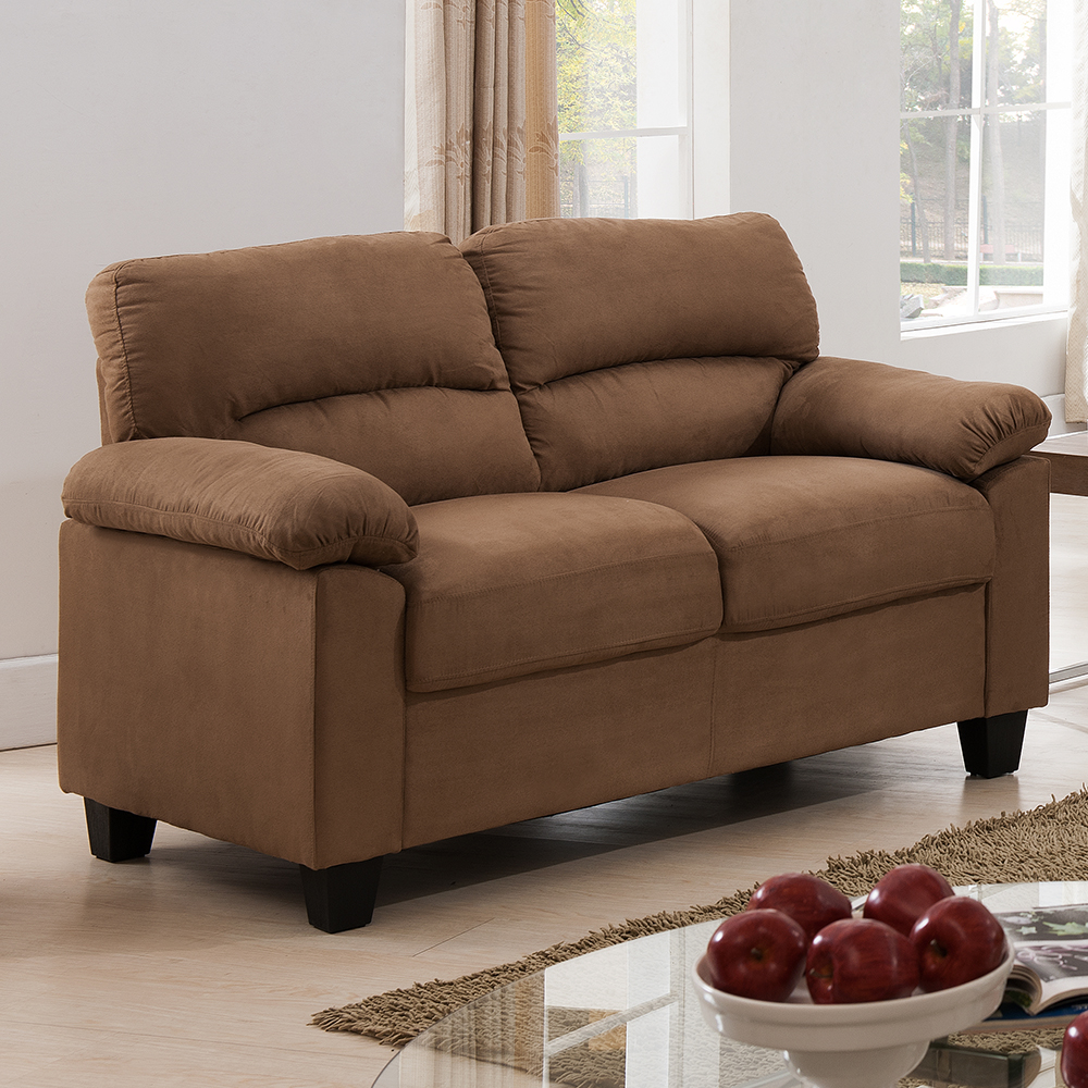 Ames Fabric Loveseat (Brown) TAF Furniture