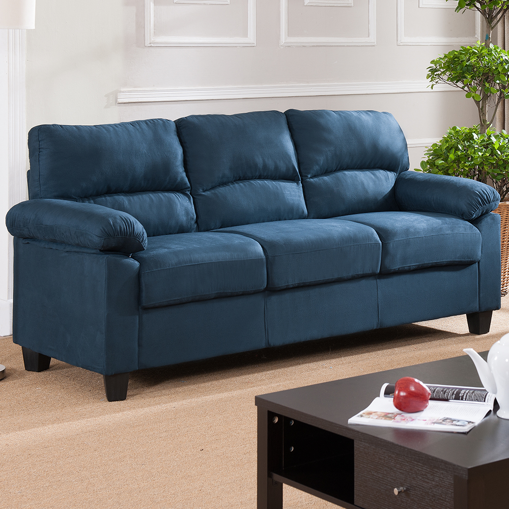 Ames Fabric Sofa (Blue)