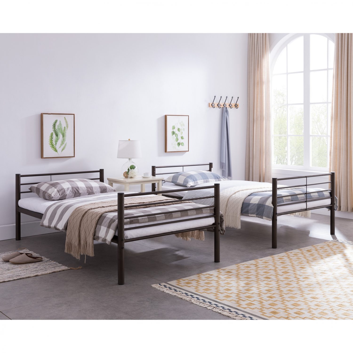 Varda Metal Convertible Twin Size Beds