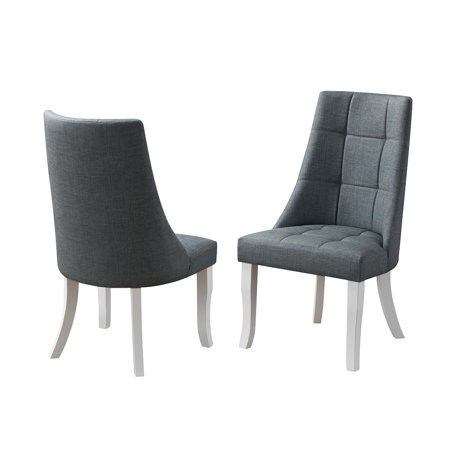 Lovecraft Upholstered Parson Chair (Grey) - Set of 2