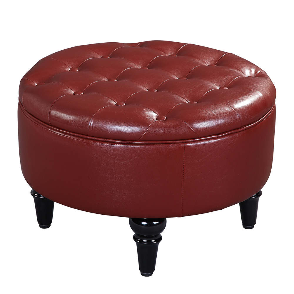 Merle Ottoman (Red)