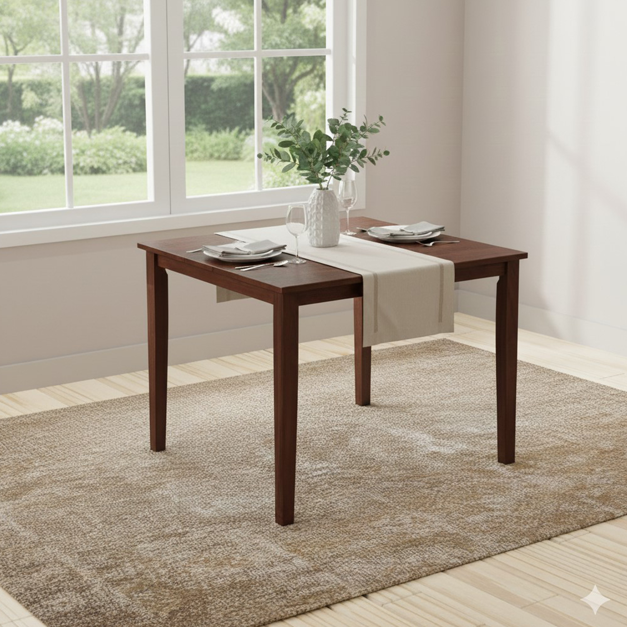 Kurmer Square Wood Table (Cherry 30