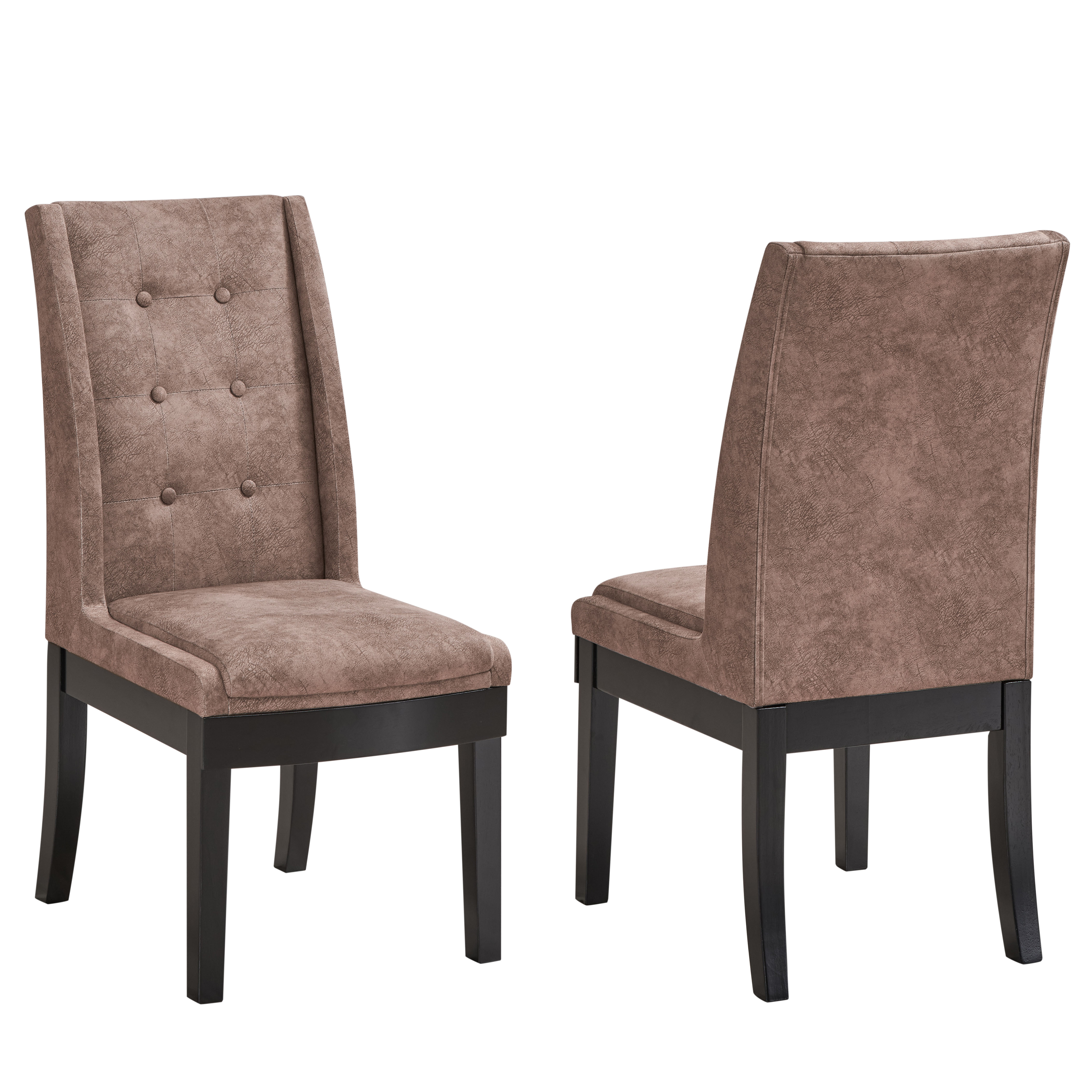 Bierce Dining Chairs (Dark Brown) - Set of 2