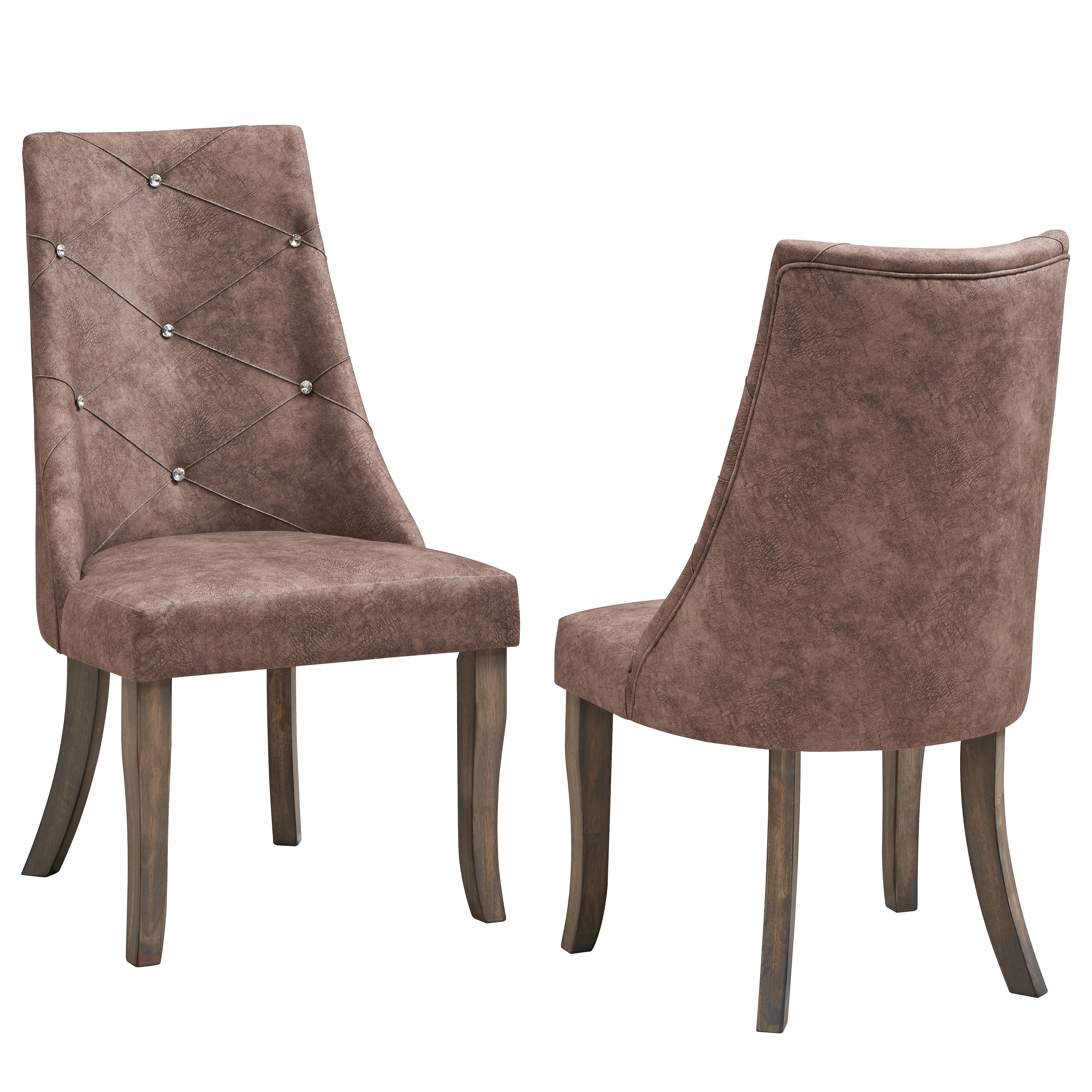 Skylar Dining Chairs (Dark Brown) - Set of 2