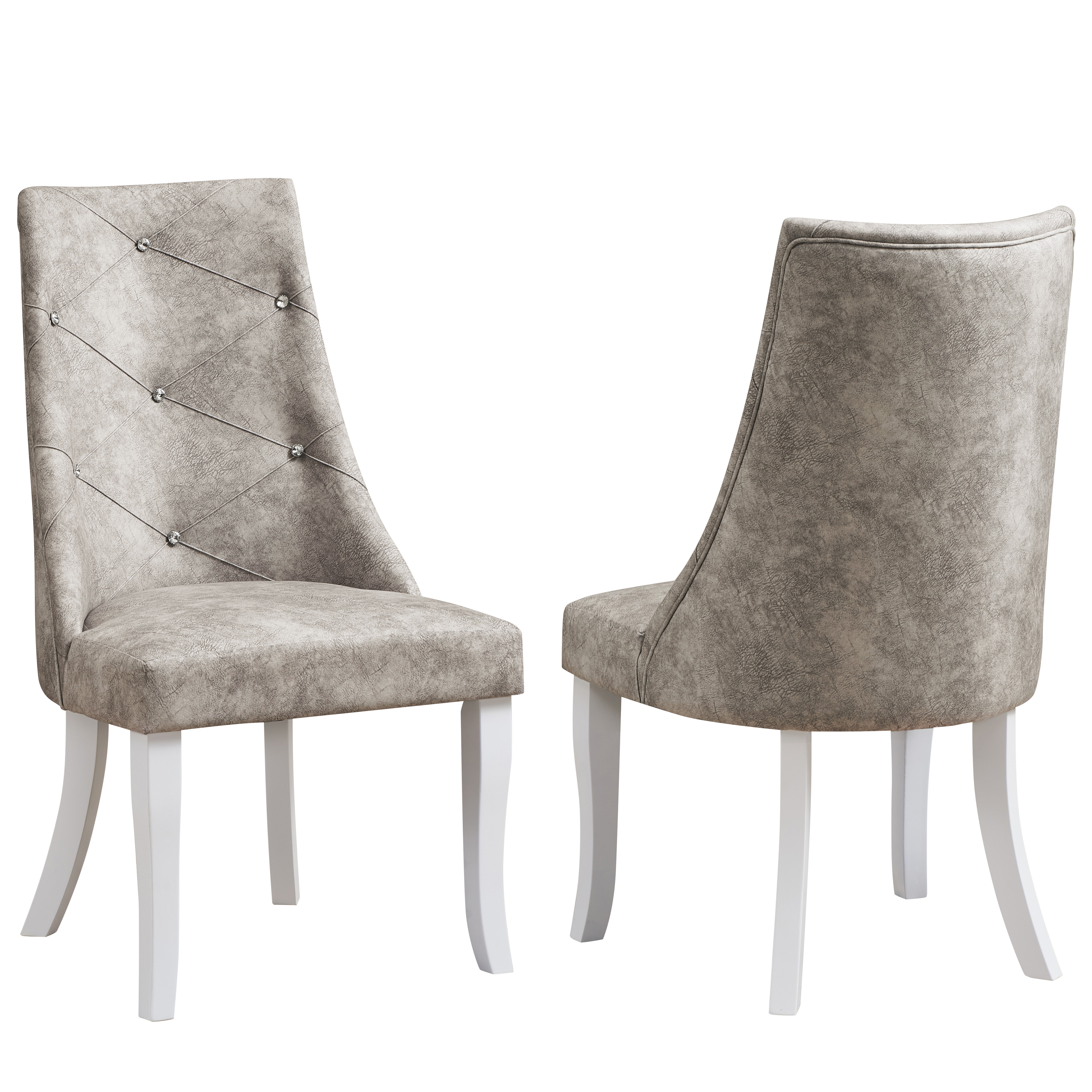 Skyrah Dining Chairs (Silver) - Set of 2