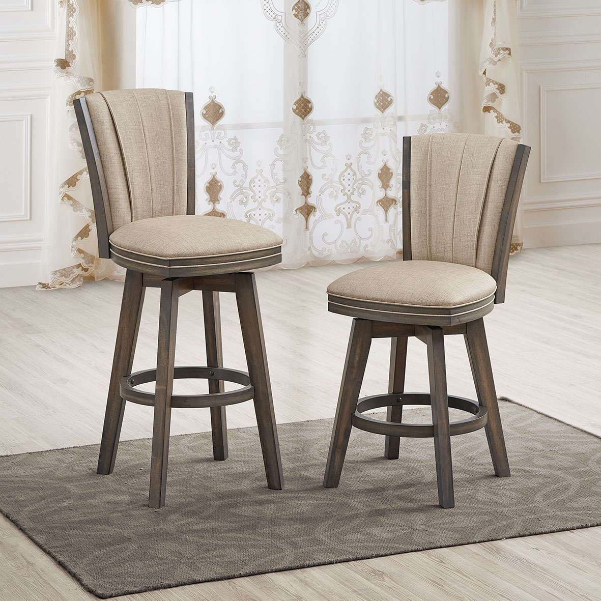 Counter Height Upholstered Swivel Stools – TAF Furniture