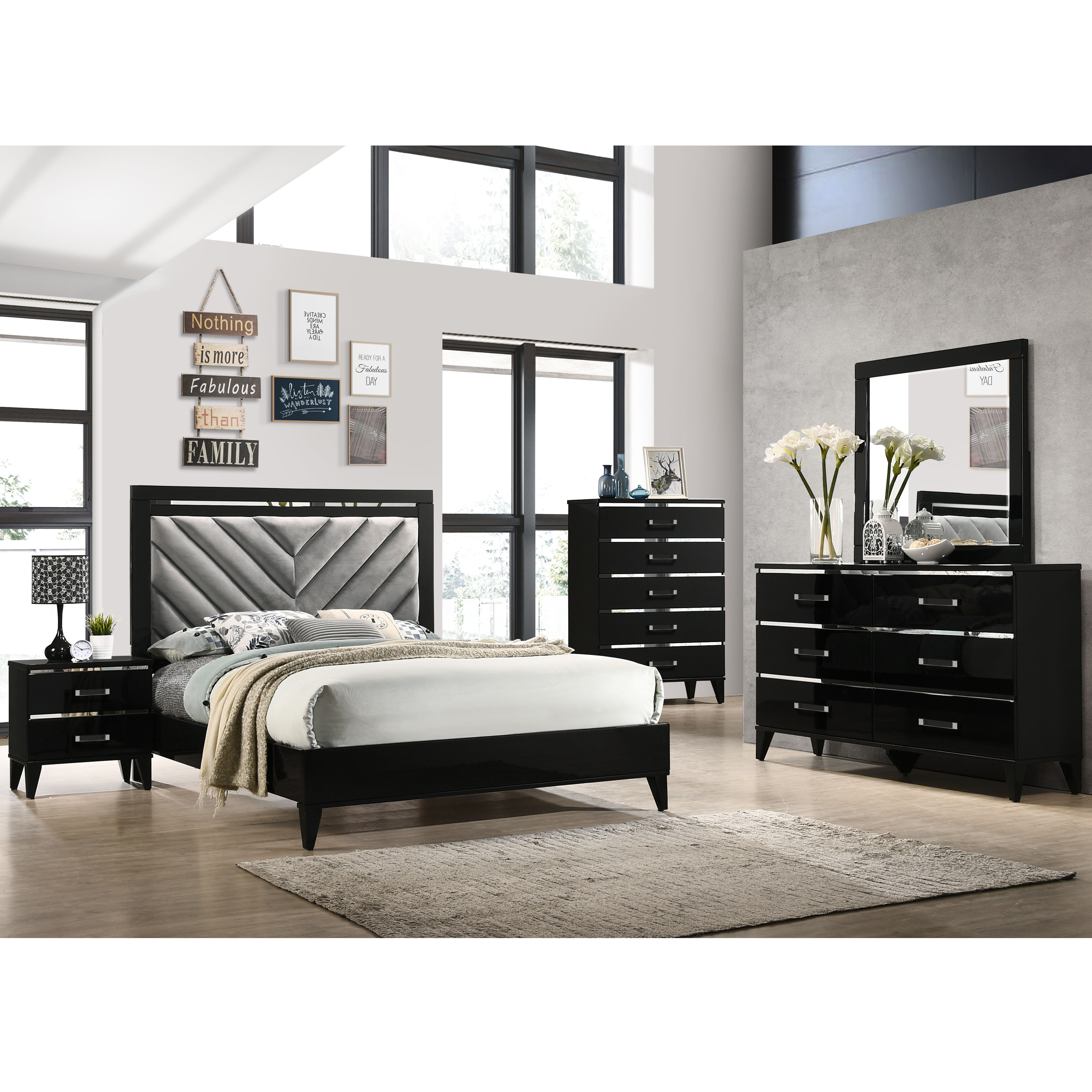 Florissant Bedroom Collection (Black)