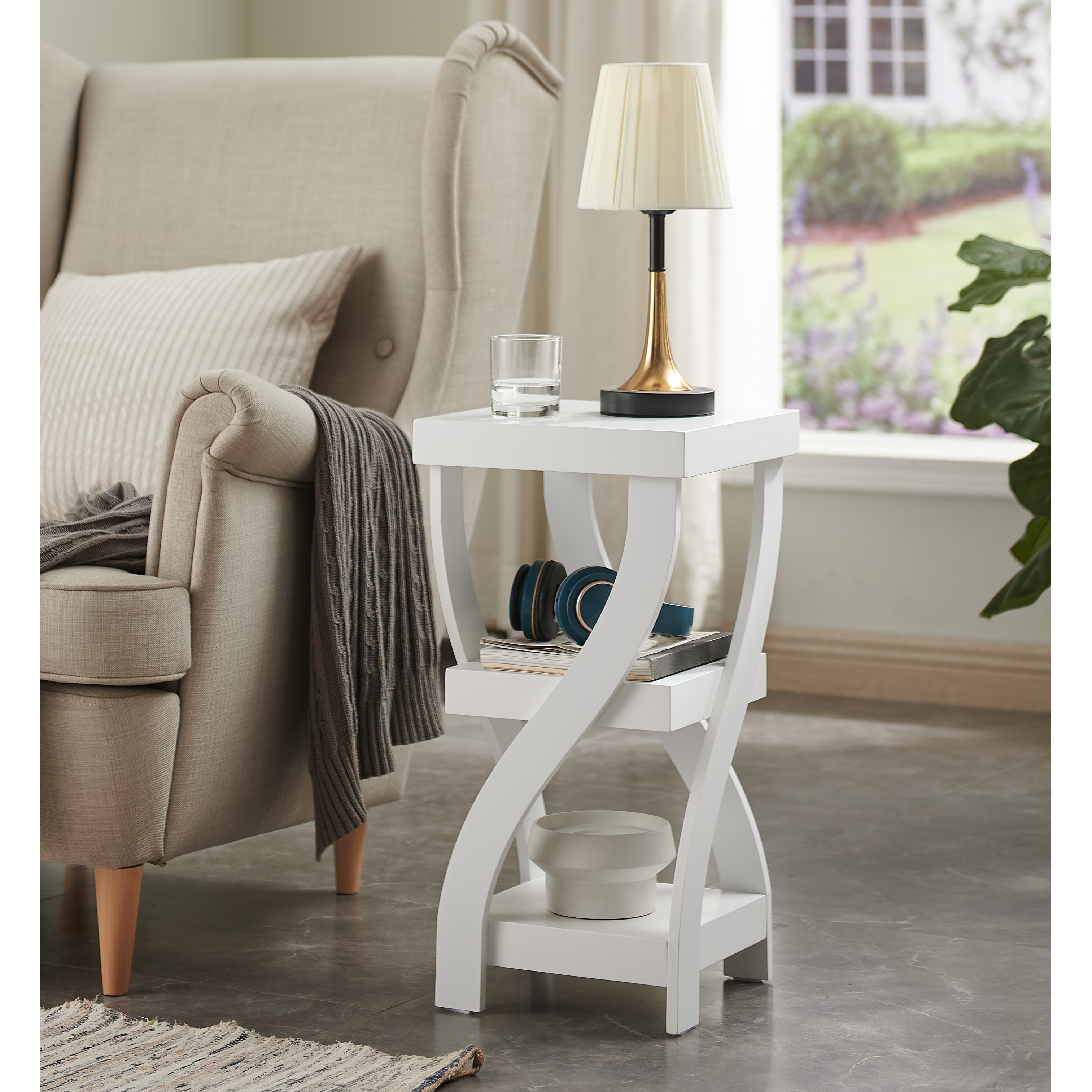Lionel Side Table (White)