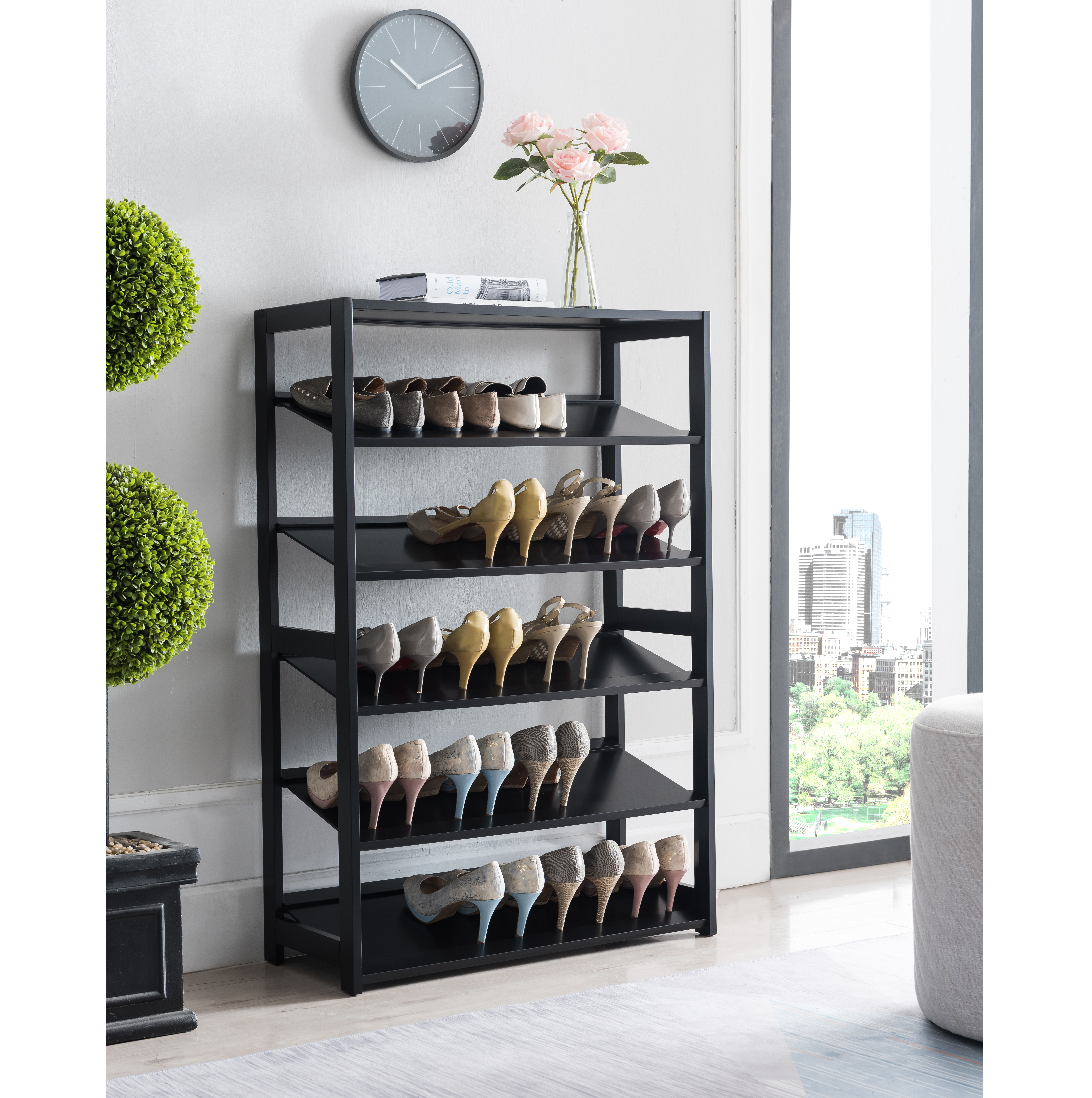 Fallon Shoe Rack (Black)