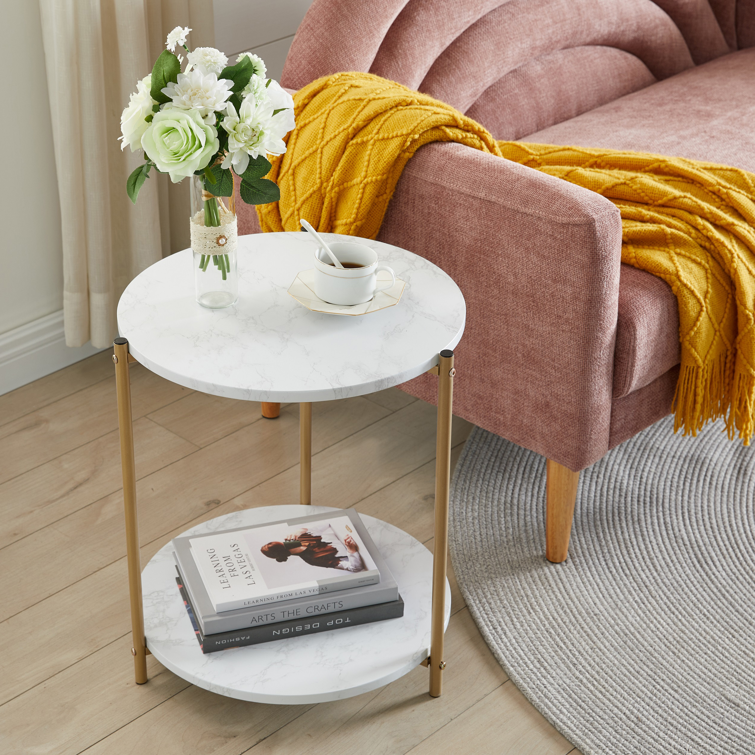 Lily Side Table - RND (White)