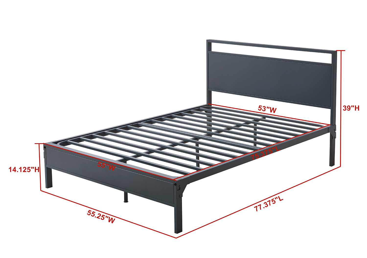 Porter Iron Bed (Multiple Sizes) – TAF Furniture