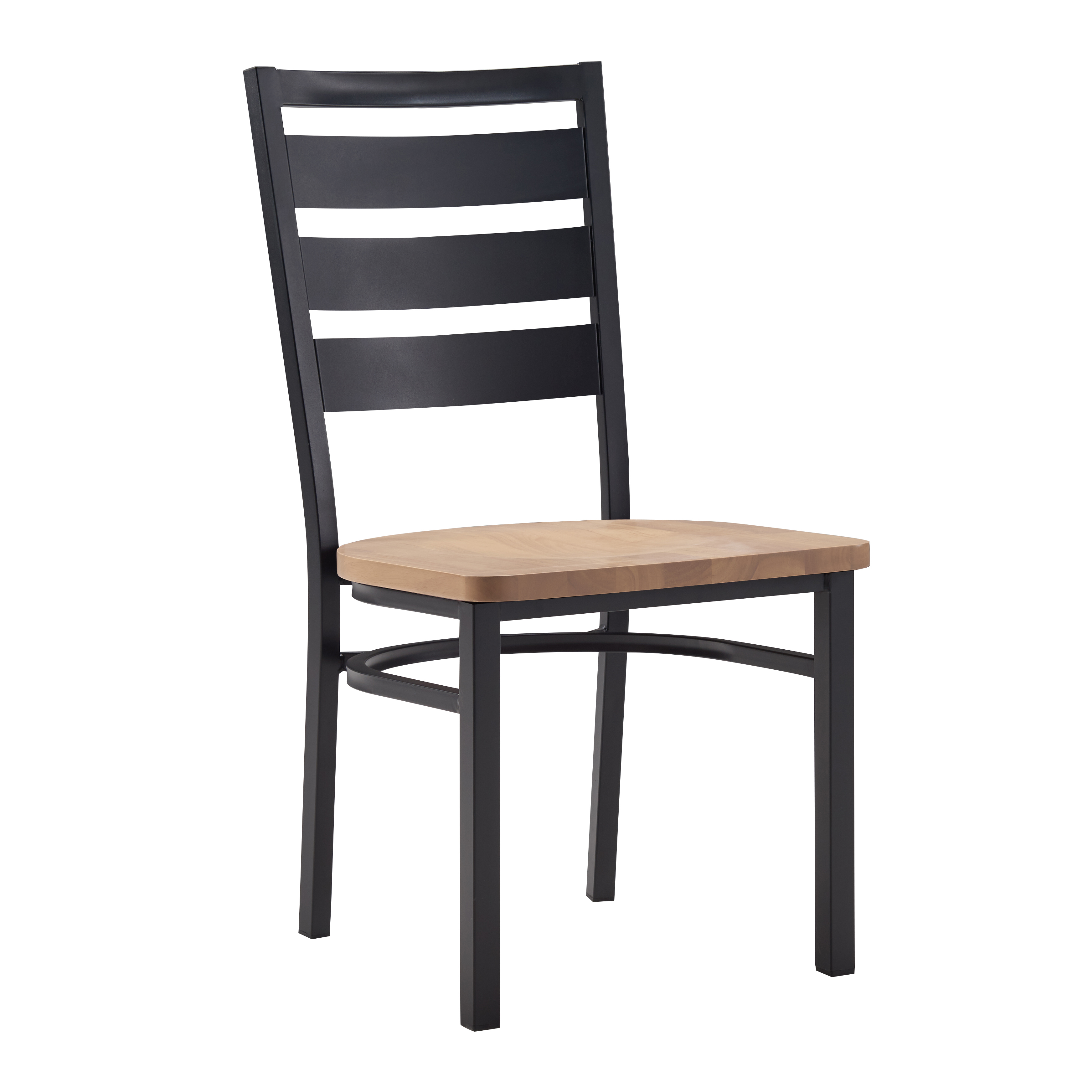 Drury Metal Chair (Natural Wood Seat)
