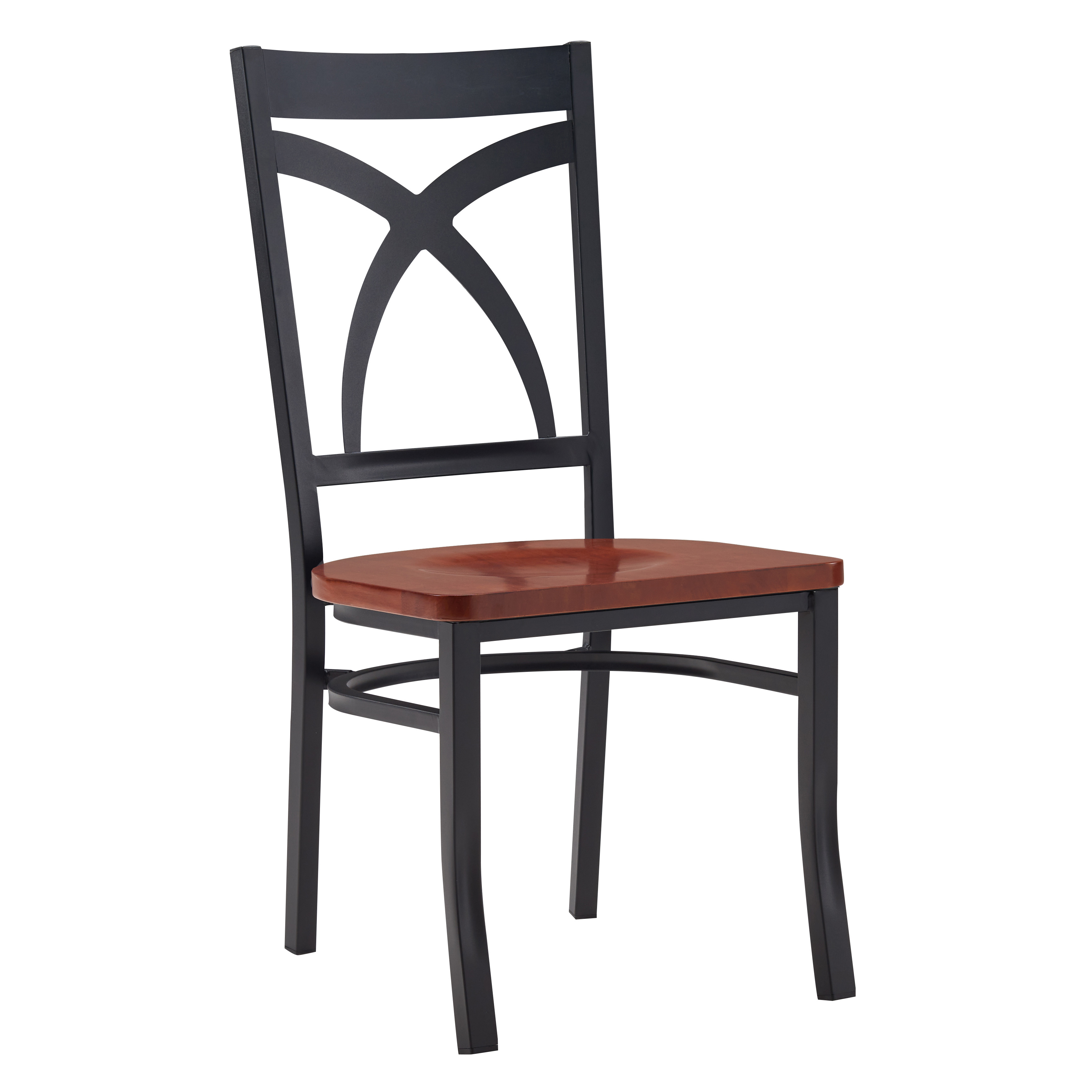 Dexel Metal Chair (Walnut Wood Seat)