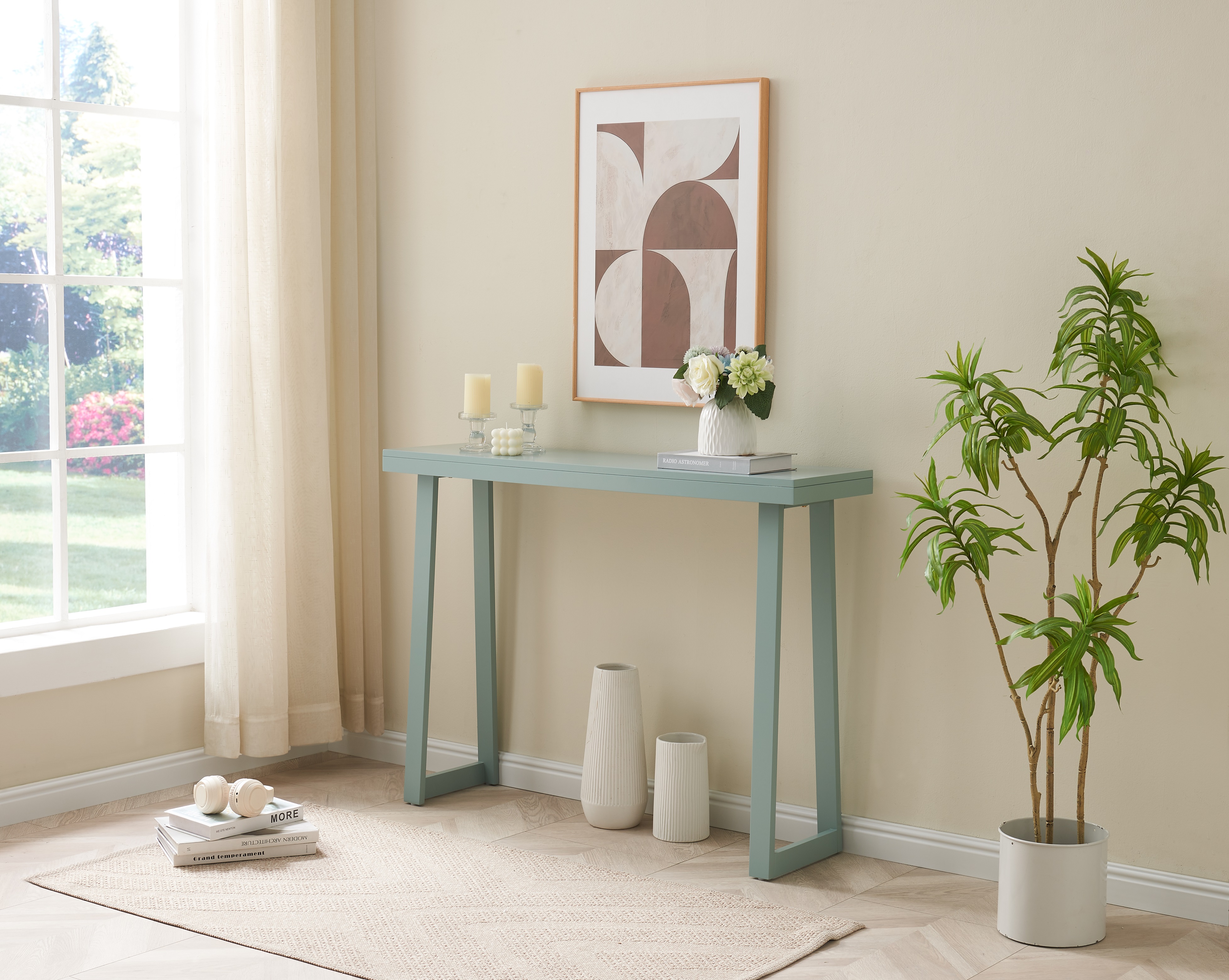 Claude Console Table (Ice Blue)